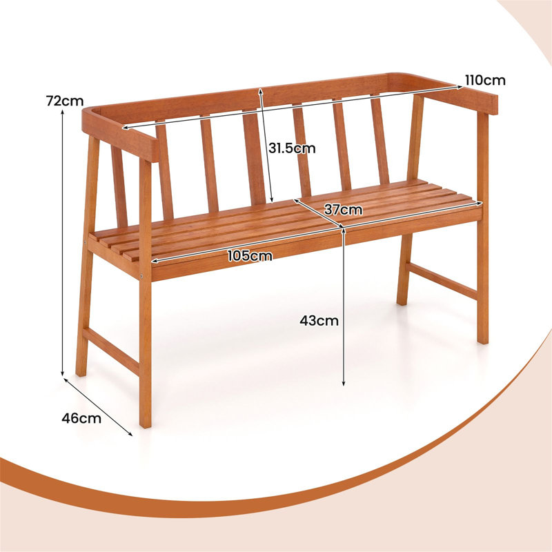 Eucalyptus Wood Outdoor Bench