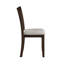 Ensemble de table de salle à manger en bois foncé 7 pièces et chaises d'appoint beige