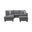 Canapé modulaire en tissu Harmony de 99 po avec méridienne, repose-pieds avec rangement et 4 coussins décoratifs Harmony-1720192843