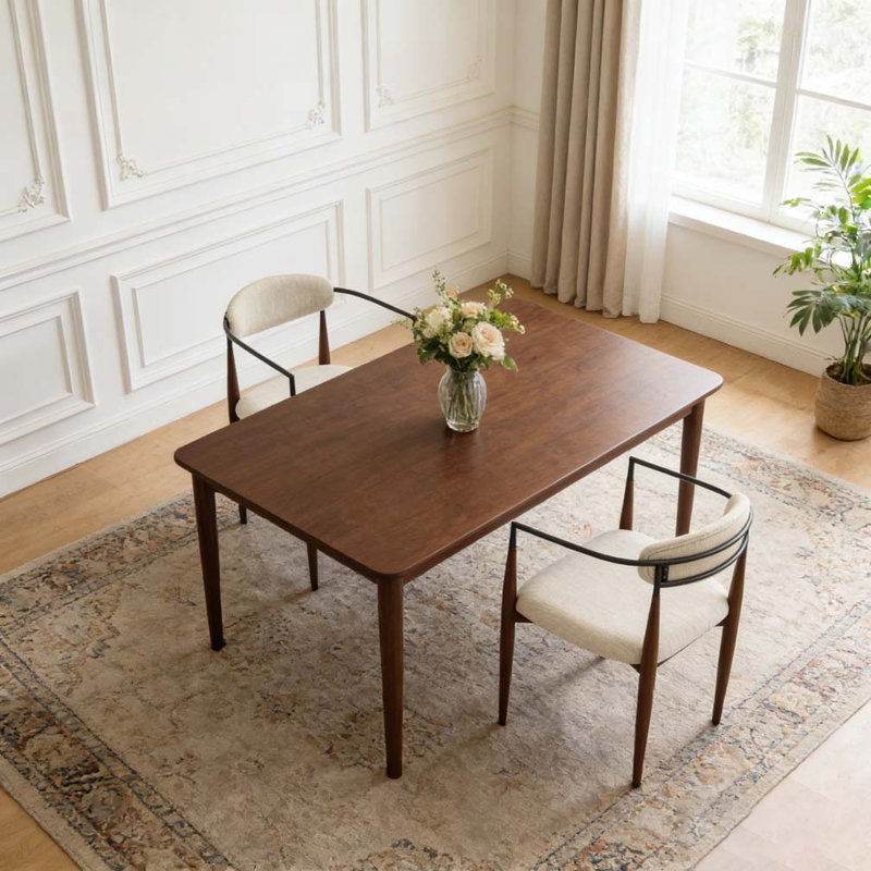 Chaise de salle à manger, Beige + brun