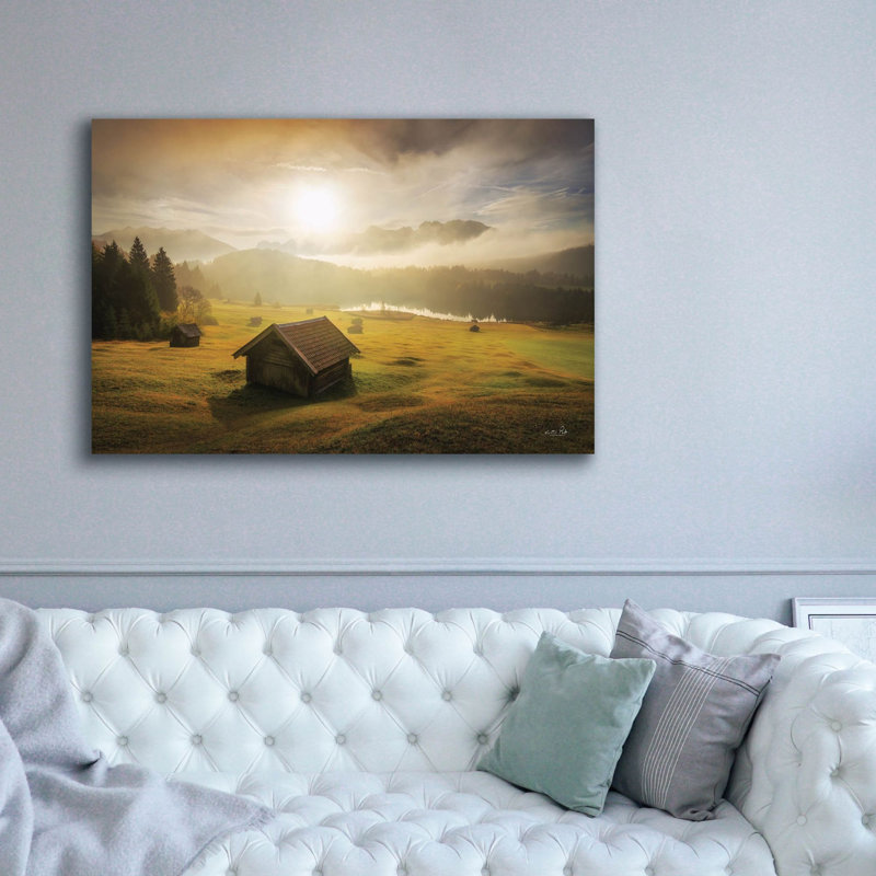  «Sunrise At The Lake» par Martin Podt, art mural sur toile, 60 po x 40 po, H 40 po x l 60 po