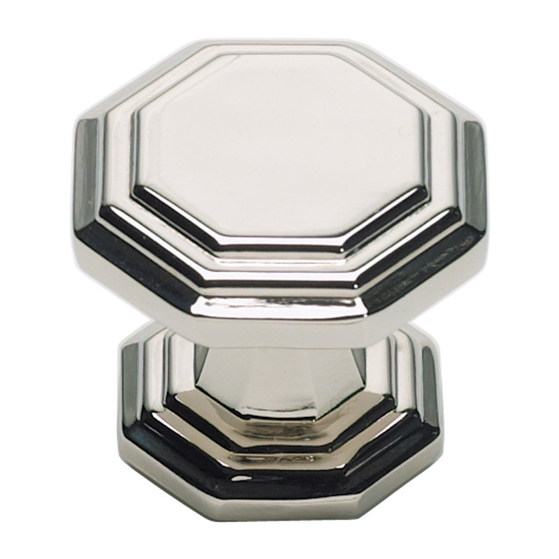 Dickinson 1 1/4" Length Geometric Knob, Polished Nickel