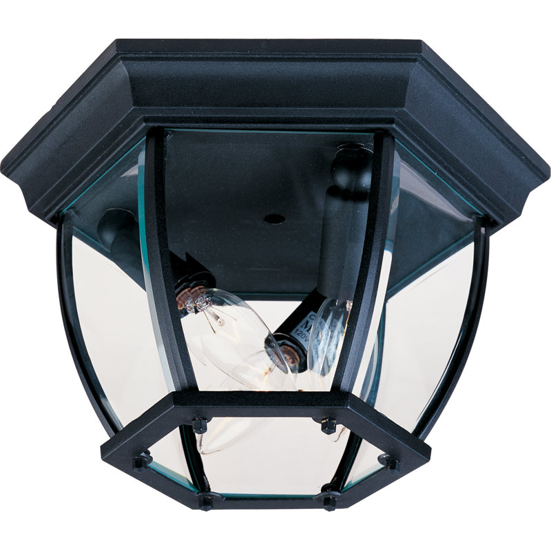Plafonnier encastré d'extérieur 3 lumières Aquilar, Noir