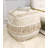 Grandcanyon Cotton Braided with Tassel Pouf, Beige