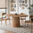 Oak Wood Extendable Oval Dining Table for Family Gatherings