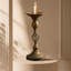 Porte-bougie spirale en métal patiné-132282705