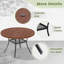 Ensemble repas d'extérieur 4 personnes avec chaises pivotantes-1755303618