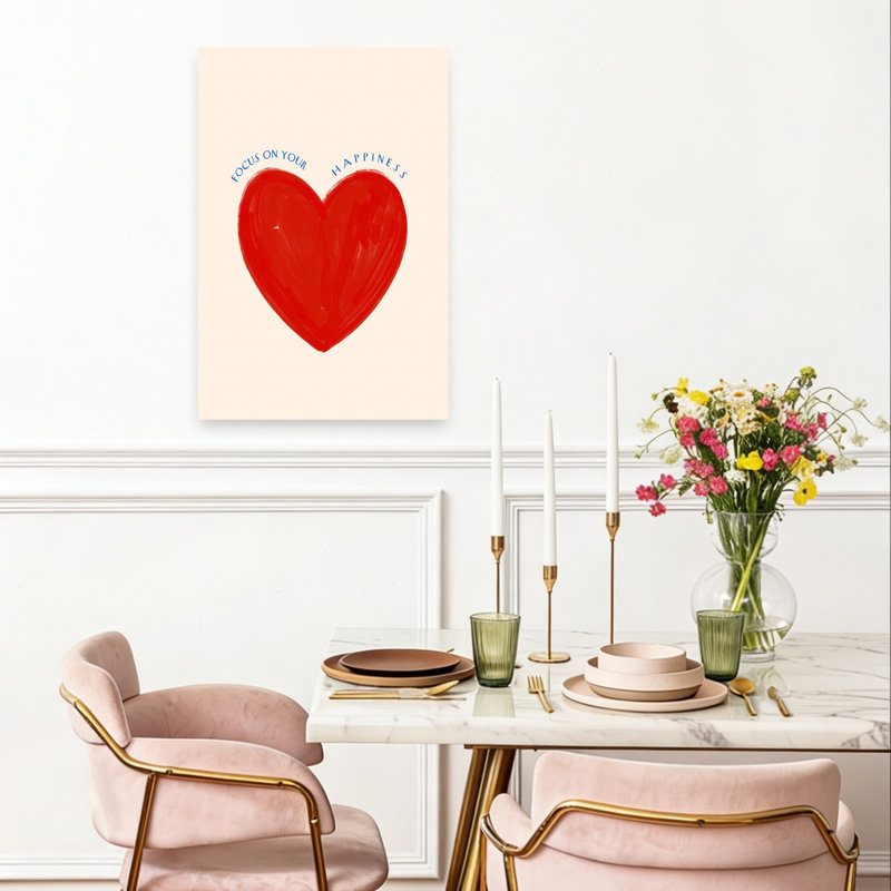 Focusonyourhappiness Classic Modern Vibrant Wall Art Print 1 Piece Wrapped Canvas Wall Art, 60.96cm H x 40.64cm W