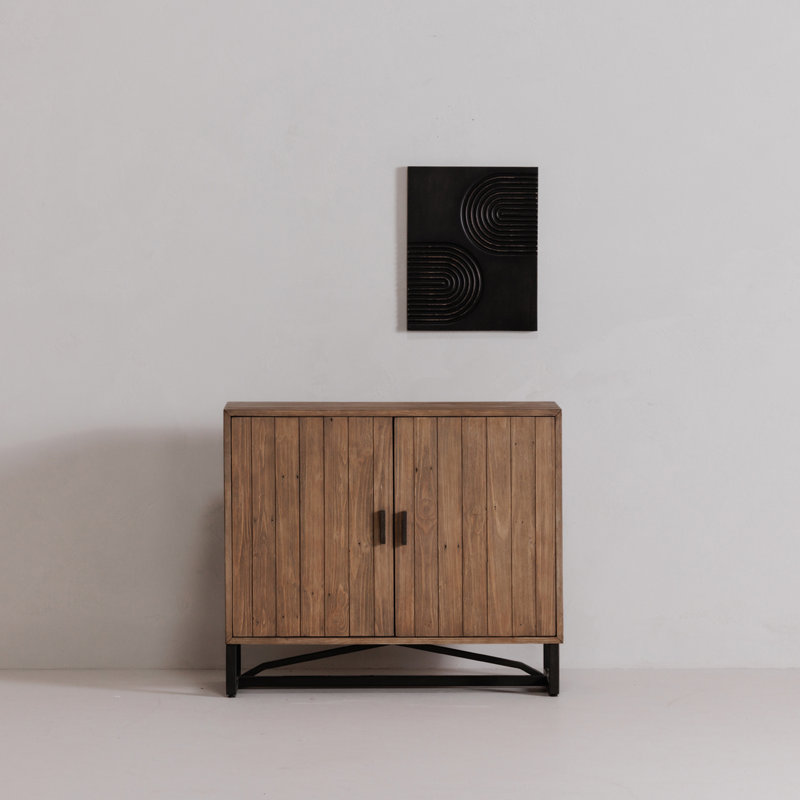 Sierra Solid Wood Accent Cabinet, Brown
