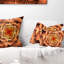Coussin lombaire à pétales fractales à motif floral dense-30058970