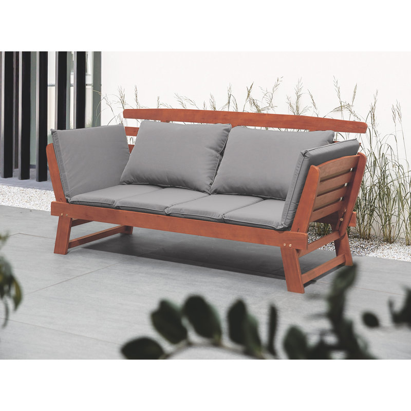 Zelda Solid Wood Eucalyptus Outdoor Bench