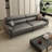 Simple Casual Gray Faux Leather Sofa