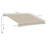 12' X 10' Retractable Awning Patio Awnings Sun Shade Shelter With Manual Crank Handle, 280G/M² UV & Water-Resistant Fabric And Aluminum Frame For Deck, Balcony, Yard, Cream White-125181337-125181354