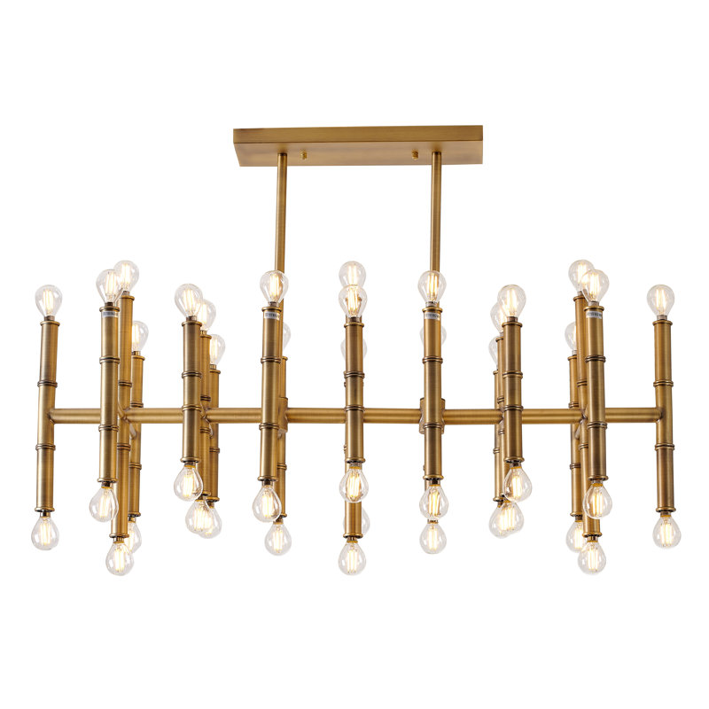 Lustre 42 lumières Modern, Laiton antique