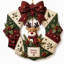 Trousse de bricolage pour couronne de Noël en tissu de courtepointe-1433588036
