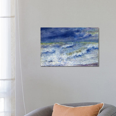 La Vague 1879 by Pierre-Auguste Renoir - Wrapped Canvas Painting