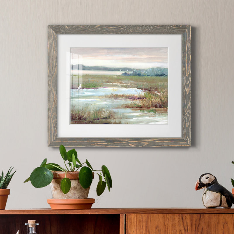 «Early Morning Magic» par J Paul - reproduction d'art sur papier encadrée, H 20 po x l 17 po x P 1,5 po, Encadré gris