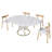 Extendable Dining Table Sets With Marble And Wood For Modern Kitchens