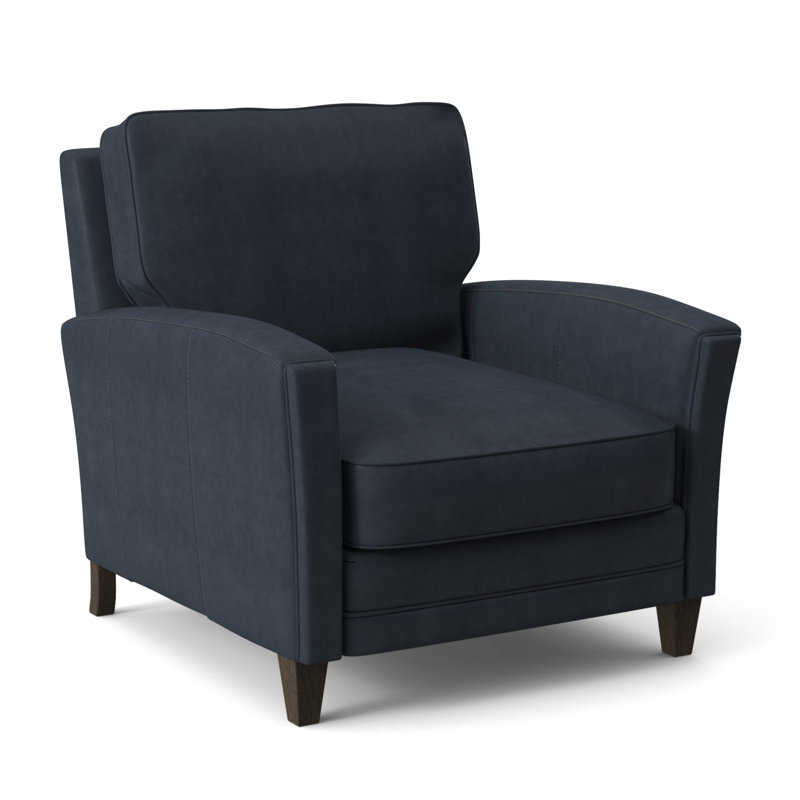 Zion Armchair, Cobblestone, Aline Fumo Genuine Leather