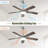 Ceiling Fan With Light For Bedroom, Living Room - Remote Control, 3 Color Dimmable LED & Memory Function, Reversible DC Motor, 1/4/8H Timer