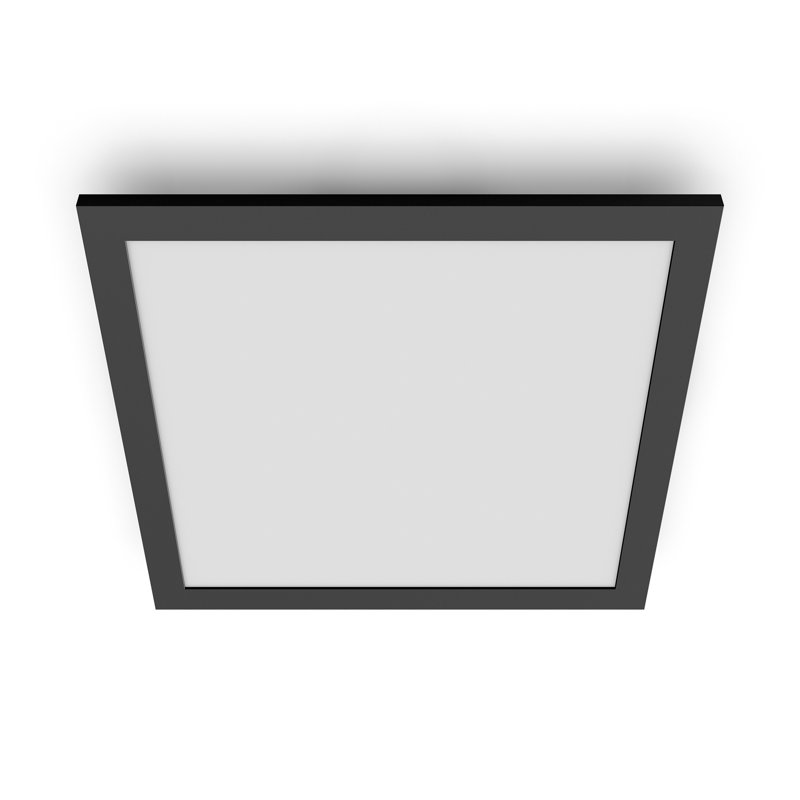 Philips LED Panel Square Ceiling Light 12W, Black, 2700
