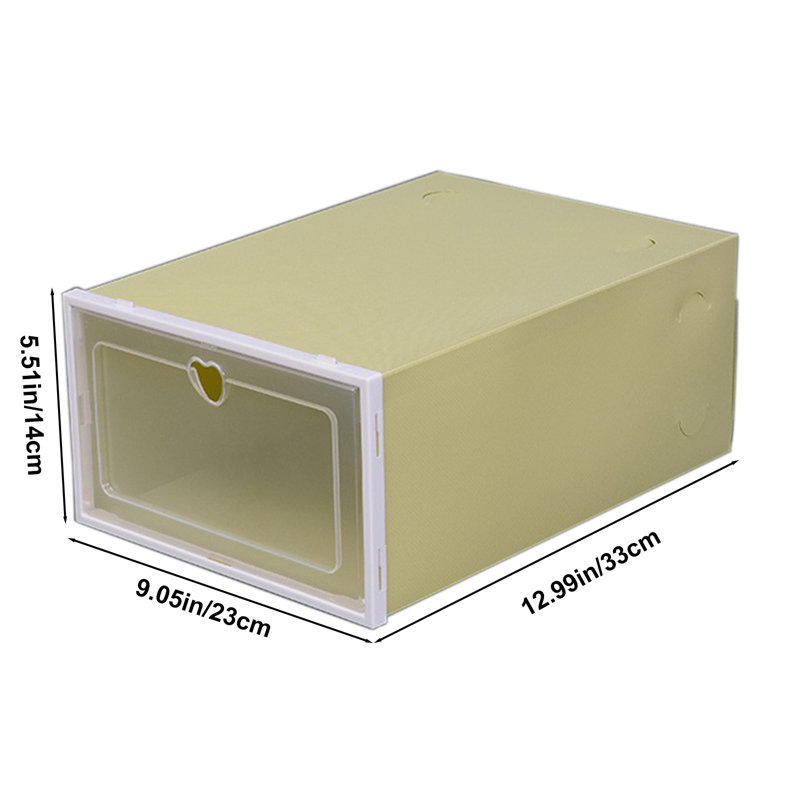 Transparent Plastic Shoe Box Organizer Large Peach Shoe Box Flip Drawer Shoe Box Household Shoe Box Thick Storage Boxes