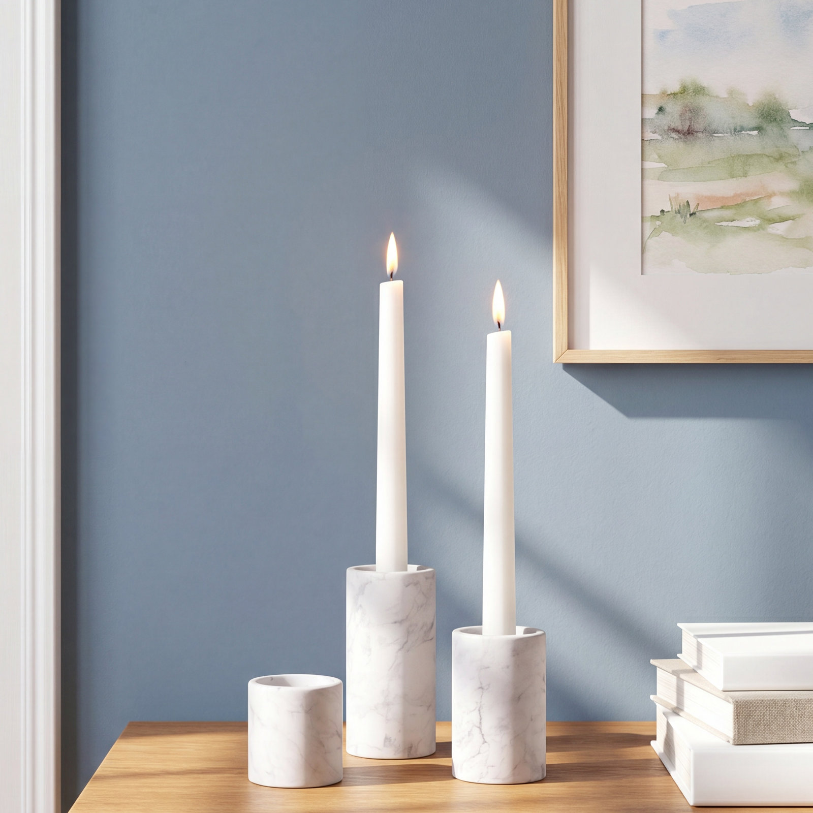 Matheson Genuine Marble Candlestick Holder