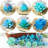 21-piece Blue Style 13 Artificial Succulent Plants