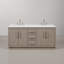Meuble-lavabo de comptoir en marbre blanc Carrara de 72 po Overt Surf-1660723647