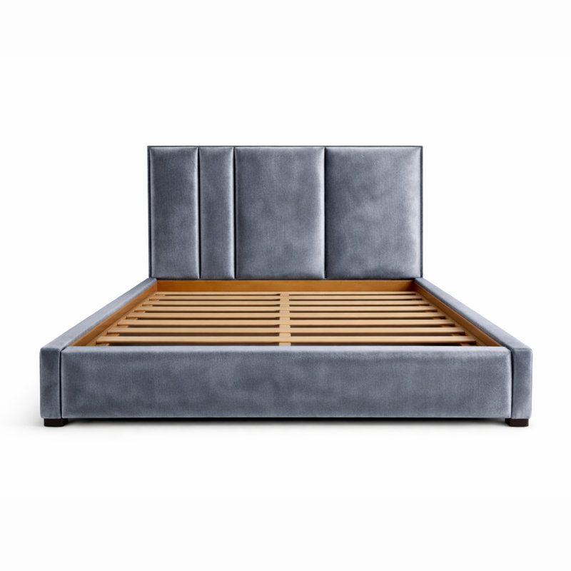 Upholstered Bed, Full, Steel