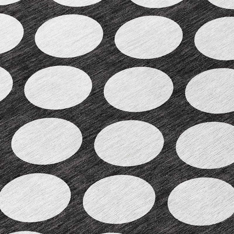 Tapis intérieur lavable à pois 8 po