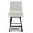 Aleksy Swivel Upholstered Counter Stool with Solid Wood Frame-995778515
