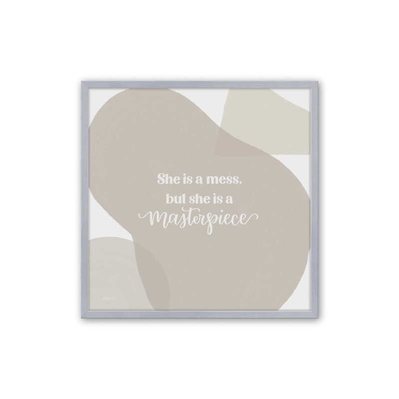 Messy Masterpiece by Imperfect Dust Art Print, 36 W x 36 H, Silver, Framed Print