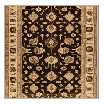 Tapis brun lavable à la machine