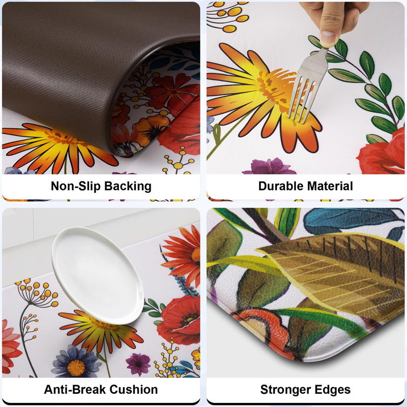 Auerbach Polyester Anti-Fatigue Non-Skid Kitchen Mat