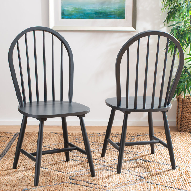 Bella Solid Wood Side Chair, Grey