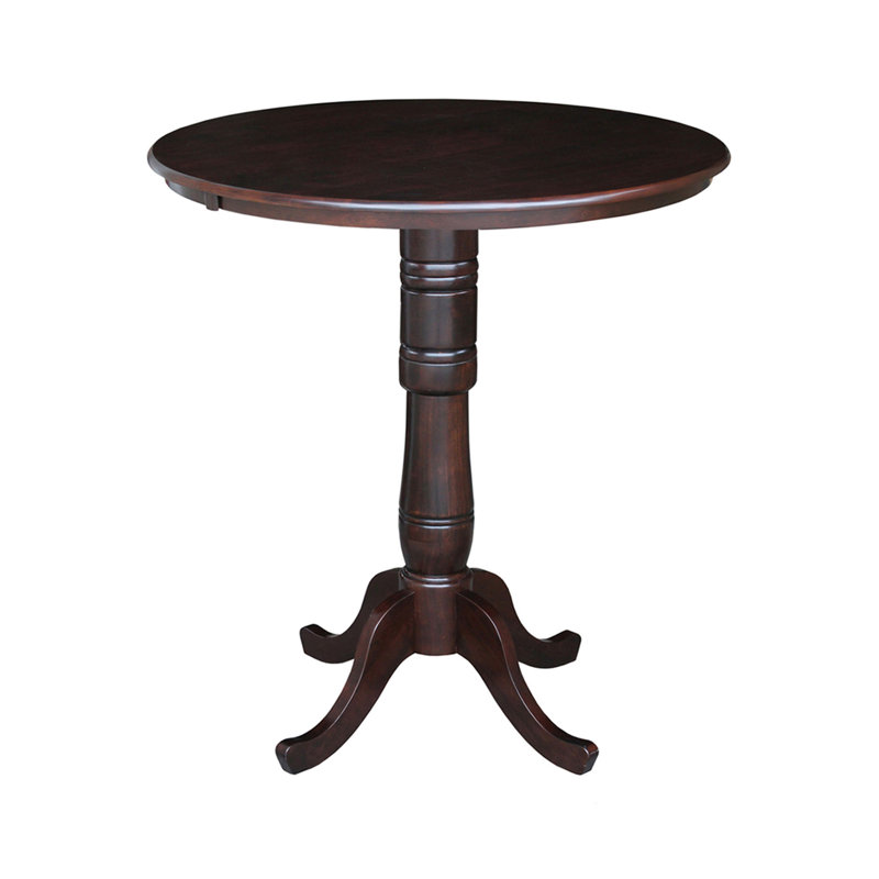 Table de salle à manger en bois massif Mosteller, Moka riche, H 42 po x l 36 po x P 36 po