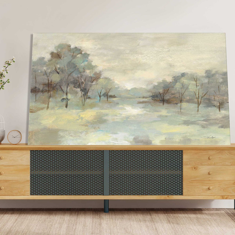 Paysage scénique - Peinture, L 30 po x H 18 po, Toile tendue