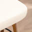 Tabouret de bar rembourré Oundle de style moderne du milieu du siècle avec dossier en bois incurvé et repose-pieds en métal (ensemble de 4)-531413511-531413562