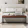 Quinlynn Faux Leather Upholstered Bench with Button-tufted Design