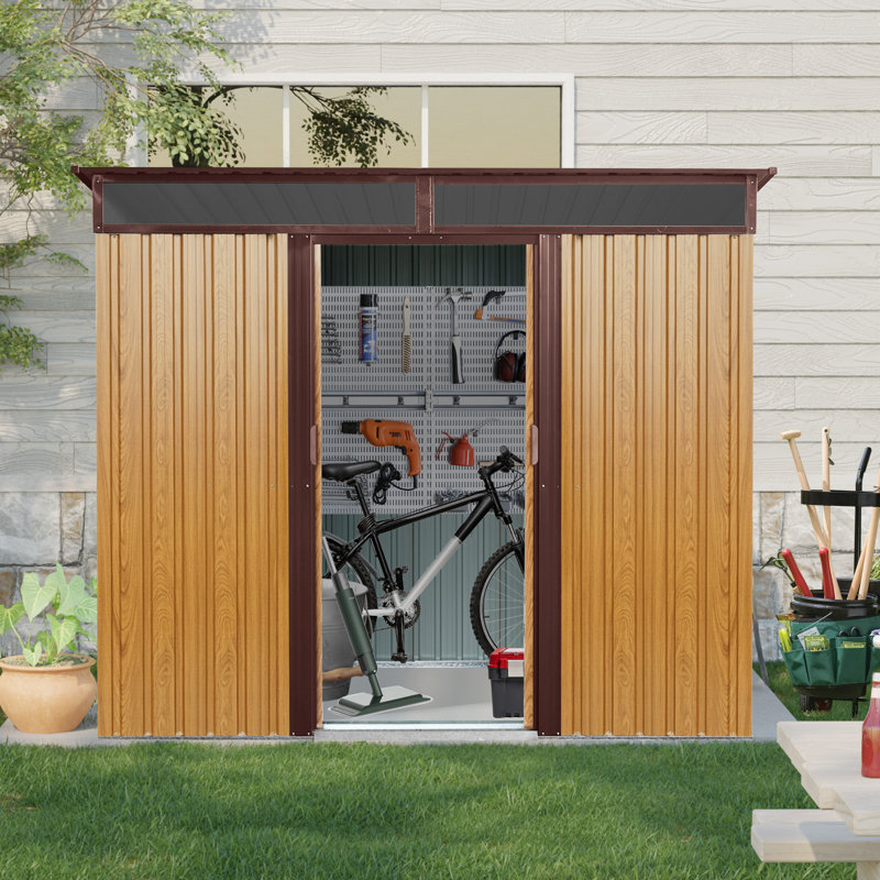 AeroGuard Premium Galvanized Steel Ventilated Tool Shed