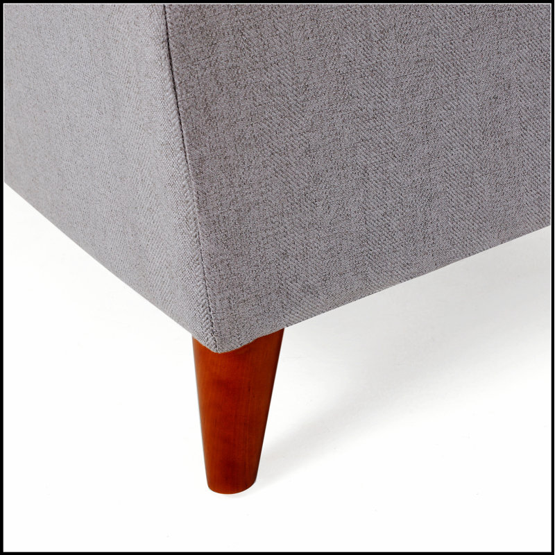 Variante de repose-pieds avec rangement, banc d'entrée multifonctionnel, banc de chambre à coucher, Gris clair