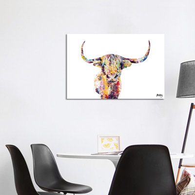 Highland Cow by Becksy - Wrapped Canvas Print