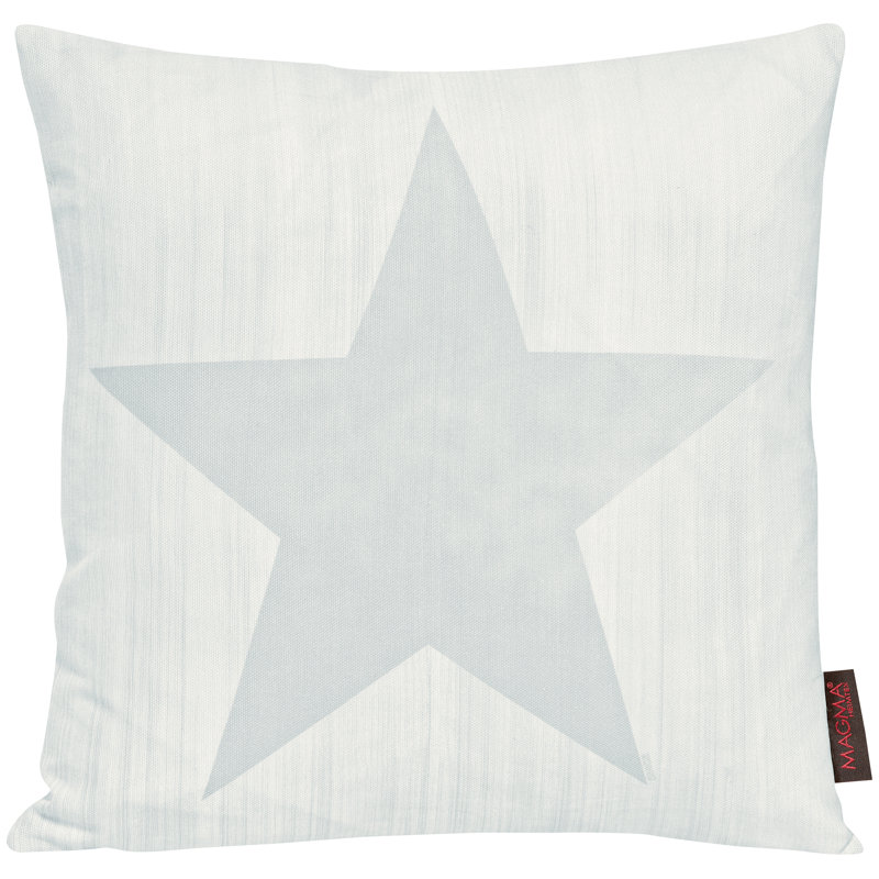 Coussin décoratif en coton à une seule étoile Sternschnuppe, Bleu