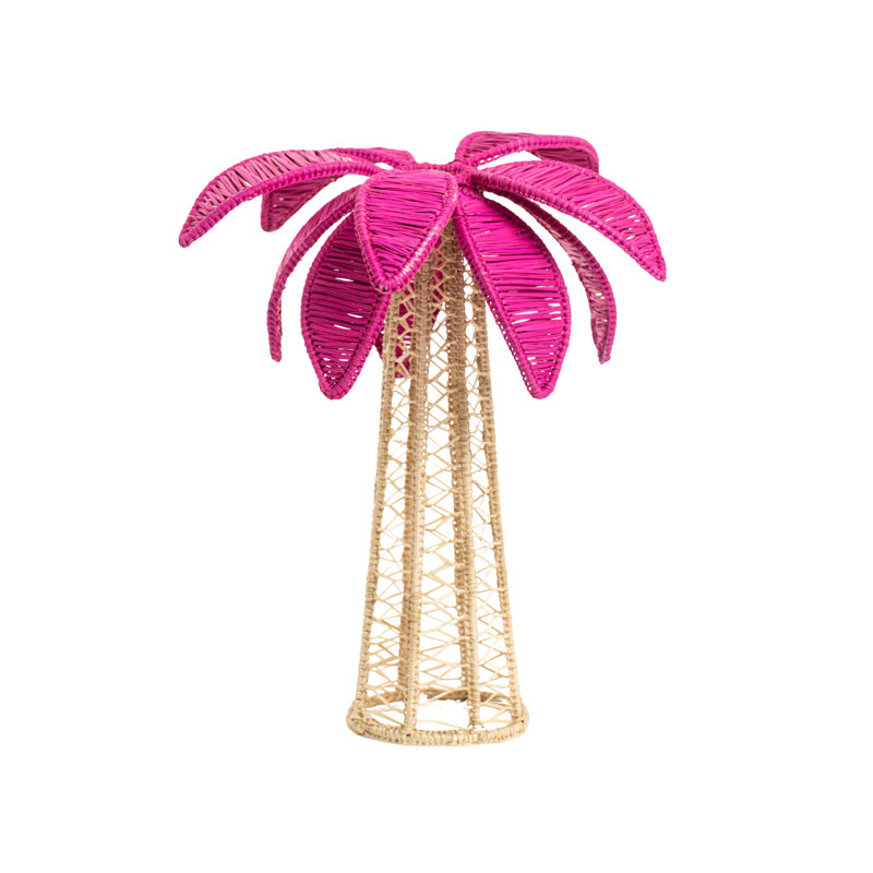 Grand porte-bougie Palm Tree, Rose millennial