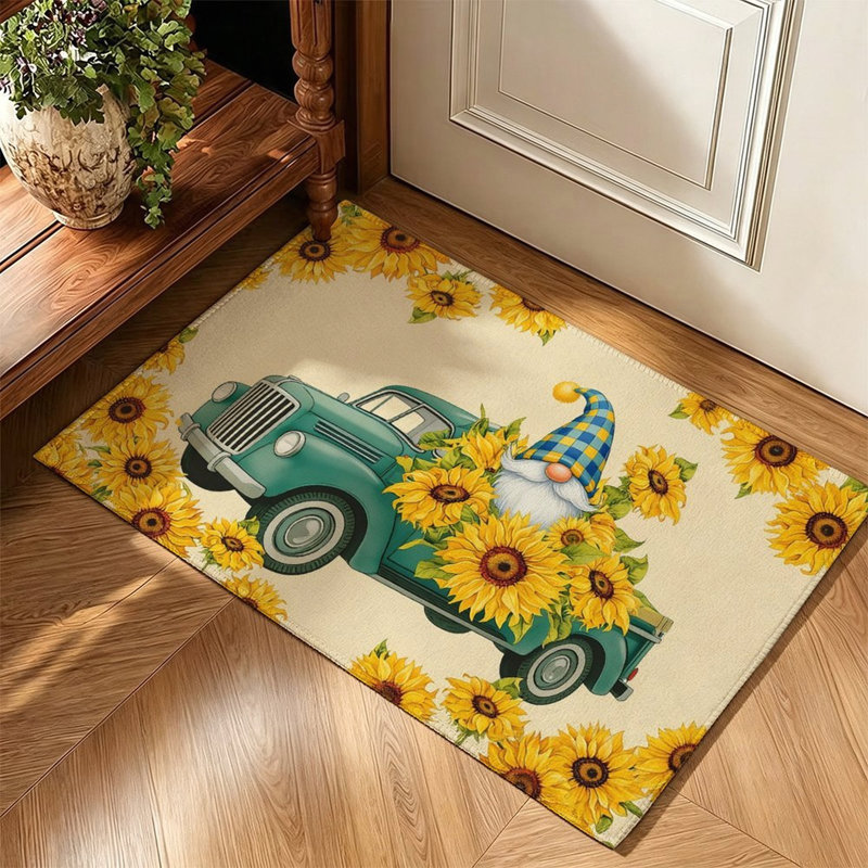 Tapis vert antidérapant Sunflower Gnome