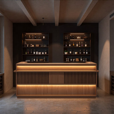 Bureau de service rétro élégant - Tendance multi-usage pour centre commercial, salon de coiffure, café et bureau