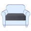 Housse de coussin individuelle super extensible, housses de canapé en jacquard épais, housses de canapé pour animaux de compagnie (fauteuil, gris)-34354811