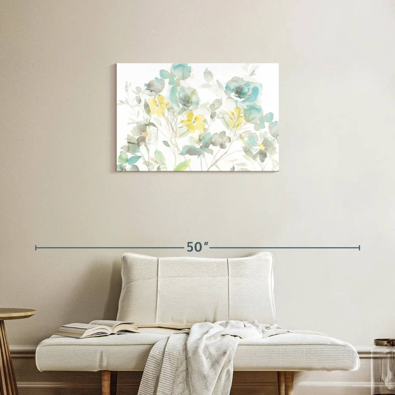 Ombres Avery Aqua Roses, H 20 po x l 30 po