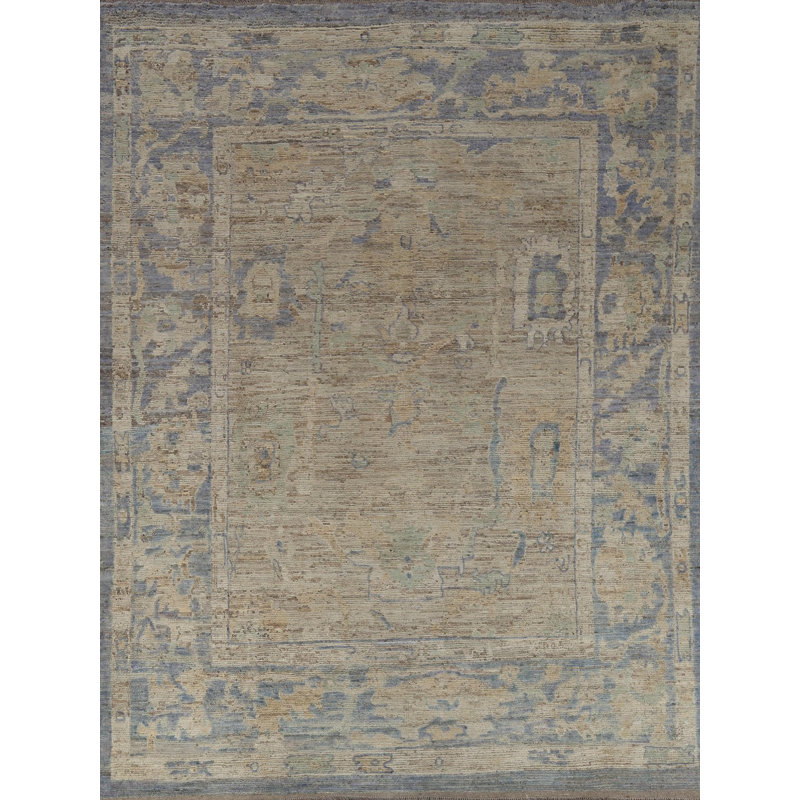 Tapis teint en laine Oushak Earth
